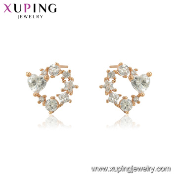 95275 xuping newest market arrival designs noble 18k gold stud earring for women